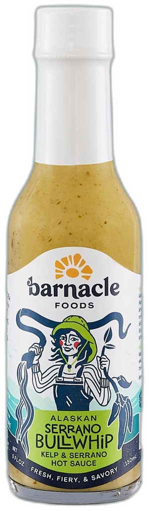 Barnacle Bullwhip Kelp and Serrano Hot Sauce, 5.5oz