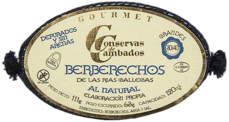Conservas de Cambados Cockles in Brine 30/40, 111g