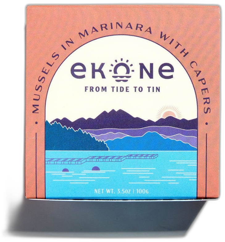 Ekone Oyster Co. Mussels in Marinara with Capers, 3.5oz