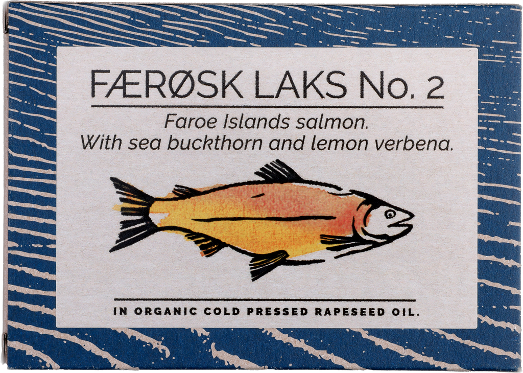 Fangst Færøsk Laks No. 2 Faroe Islands Salmon w/ Sea Buckthorn and Lemon Verbena, 110g