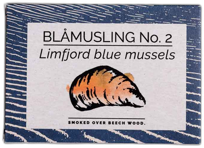 Fangst Blåmusling No. 2: Limfjord Blue Mussels Smoked in Cold Pressed Rapeseed Oil, 100g