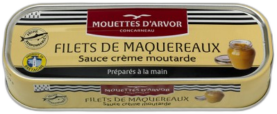 Les Mouettes d'Arvor Mackerel in Mustard & Creme Fraiche, 169g